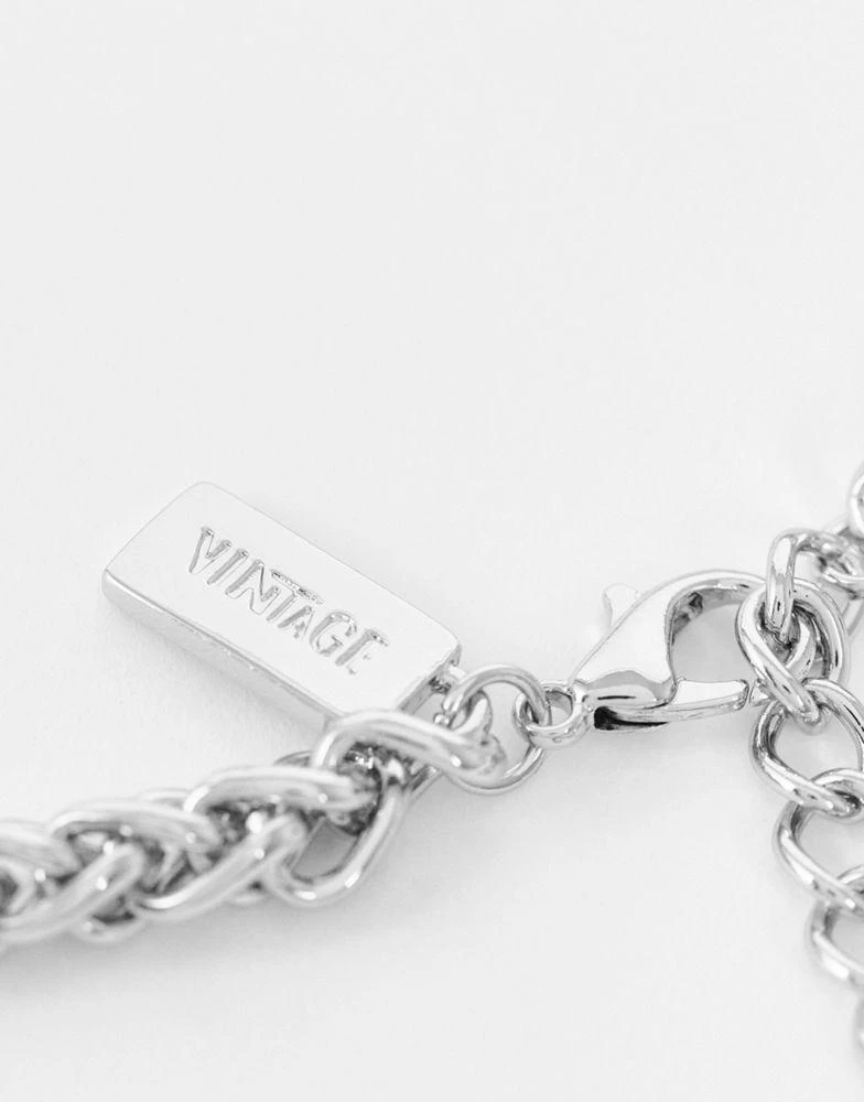 商品Reclaimed Vintage|Reclaimed Vintage unisex chain necklace in silver,价格¥96,第3张图片详细描述