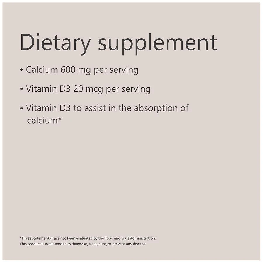 Calcium 600 mg + Vitamin D3 20 mcg (800 IU) Tablets 商品