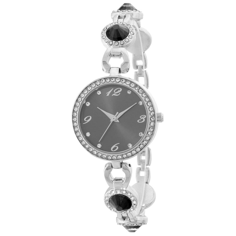 Women's Crystal Black and Silver-Tone Bracelet Watch 31mm, Created for Macy's商品第1张图片规格展示