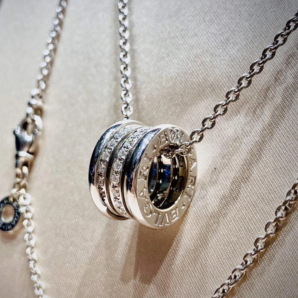 商品[二手商品] BVLGARI|Bvlgari 18K White Gold and Diamonds B.Zero1 Pendant Necklace,价格¥32463,第2张图片详细描述