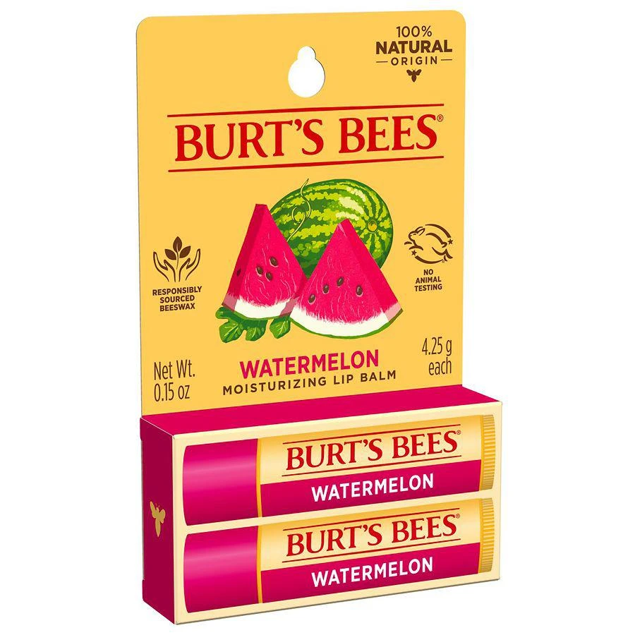 商品Burt's Bees|100% Natural Origin Moisturizing Lip Balm Watermelon,价格¥57,第3张图片详细描述