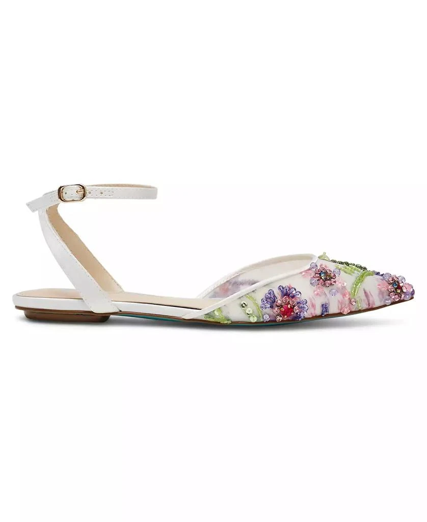 商品Betsey Johnson|Women's Garbo Jeweled Mesh Flats,价格¥616,第2张图片详细描述