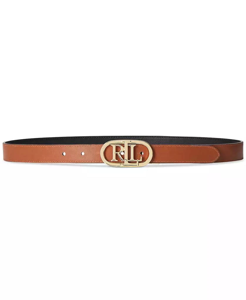 商品Ralph Lauren|Women's Logo Reversible Skinny Leather Belt,价格¥494,第1张图片