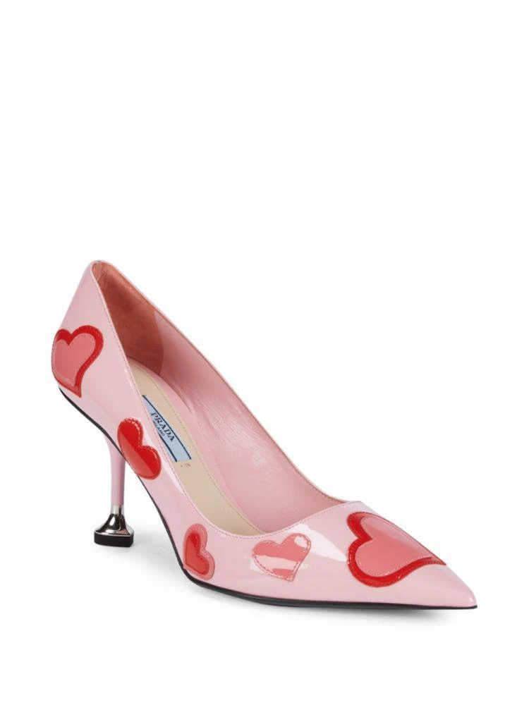 商品Prada|Leather Heart Pump Kitten Heels,价格¥4493,第1张图片