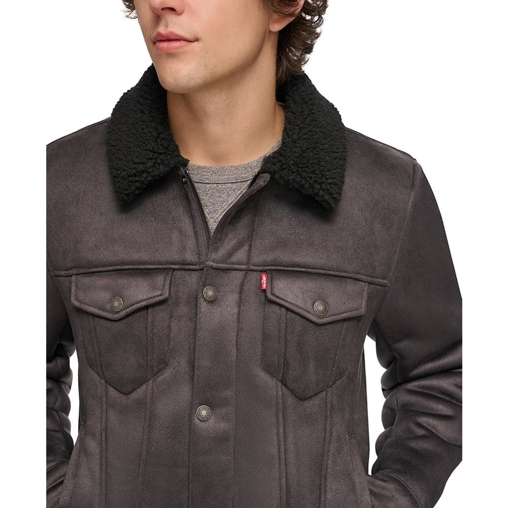 商品Levi's|Men's Relaxed-Fit Faux-Shearling Trucker Jacket,价格¥884,第4张图片详细描述