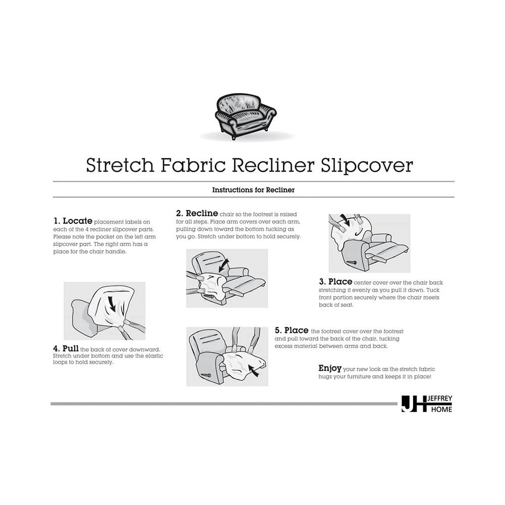 商品P/Kaufmann Home|Stretch Sensations Double Diamond Recliner Cover,价格¥434,第4张图片详细描述