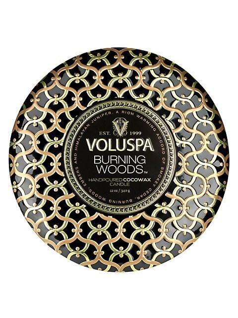 商品Voluspa|Burning Woods 3-Wick Tin Candle,价格¥189,第4张图片详细描述