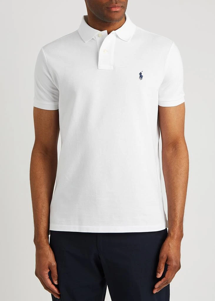 商品Ralph Lauren|White piqué cotton polo shirt,价格¥357,第2张图片详细描述