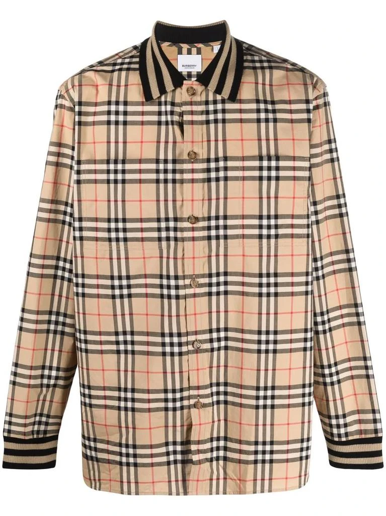 商品Burberry|BURBERRY Vintage check long sleeve shirt,价格¥2474,第1张图片