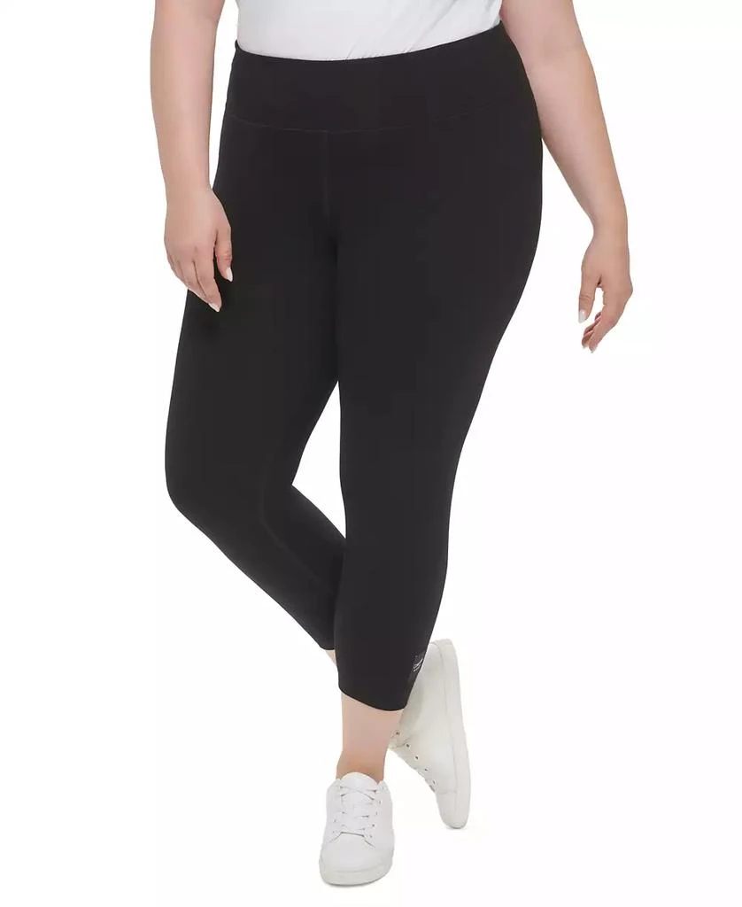 商品Calvin Klein|Plus Size Pull-On High Rise Logo Leggings,价格¥167,第1张图片