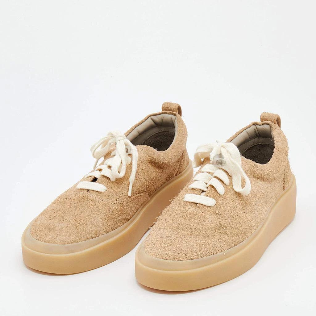 商品Fear of god|Fear of God Beige Suede Low Top Platform Sneakers Size 44,价格¥2761,第2张图片详细描述