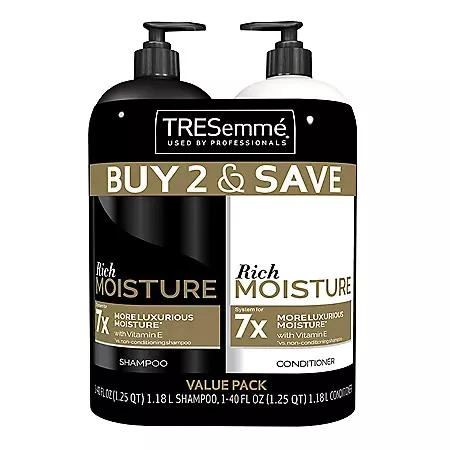 商品TRESemme|TRESemmé Moisture Rich Shampoo & Conditioner (40 fl. oz., 2 pk.),价格¥75,第1张图片