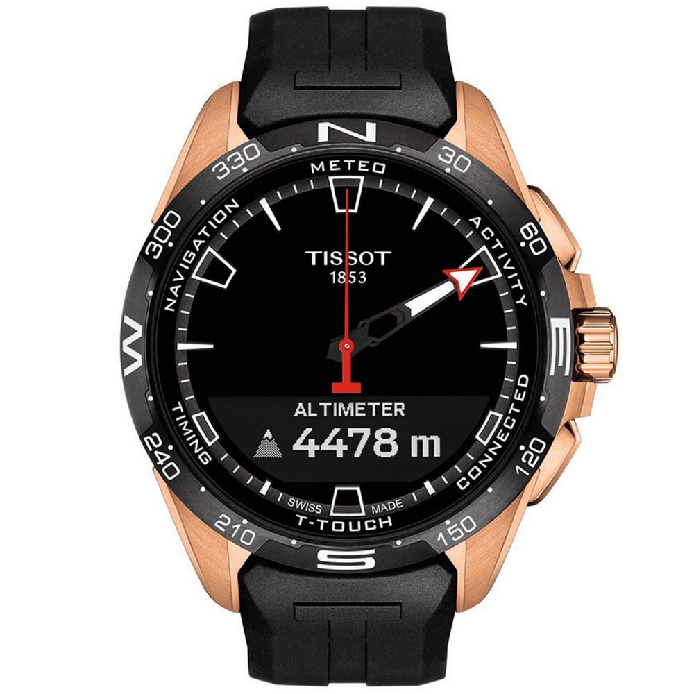 商品Tissot|Men's Swiss T-Touch Connect Solar Black Rubber Strap Smart Watch 48mm,价格¥8646,第7张图片详细描述