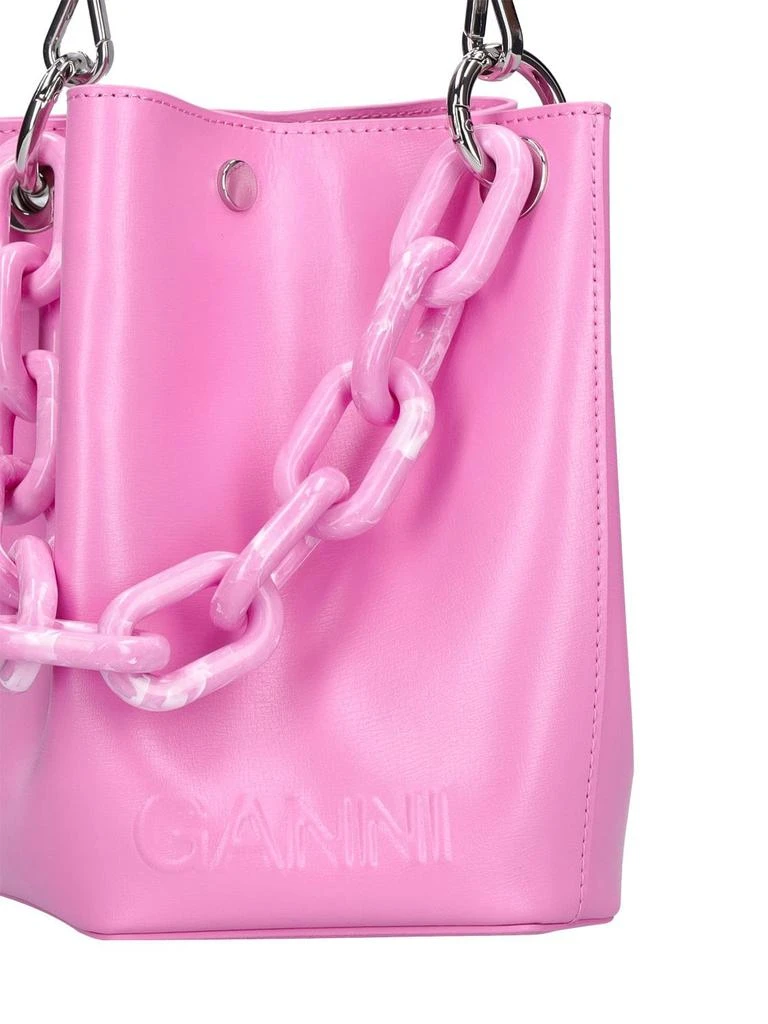 商品Ganni|Small Diamond Leather Bucket Bag,价格¥2646,第4张图片详细描述