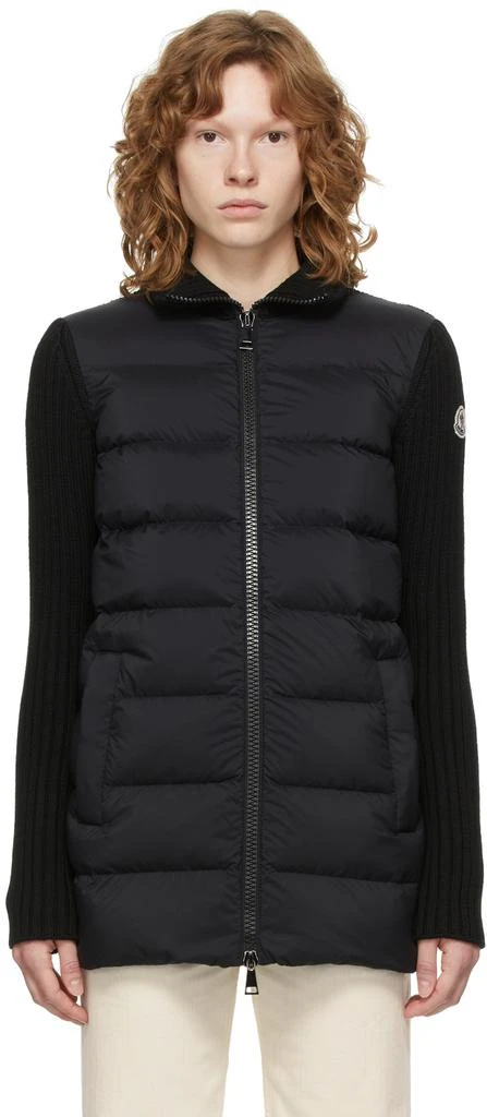 商品Moncler|Black Down Quilted Cardigan Jacket,价格¥9972,第1张图片