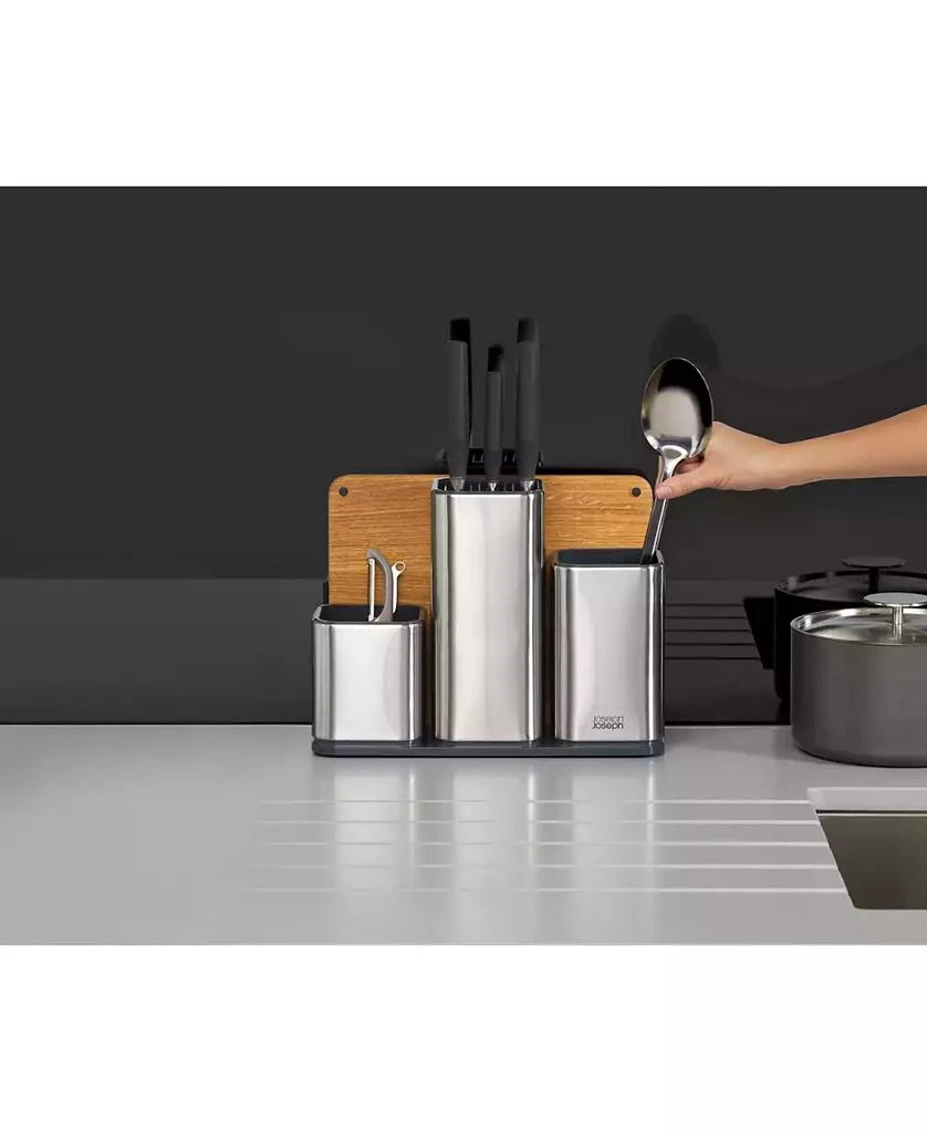 CounterStore Stainless Steel Organizer with Oak Chopping Board 商品