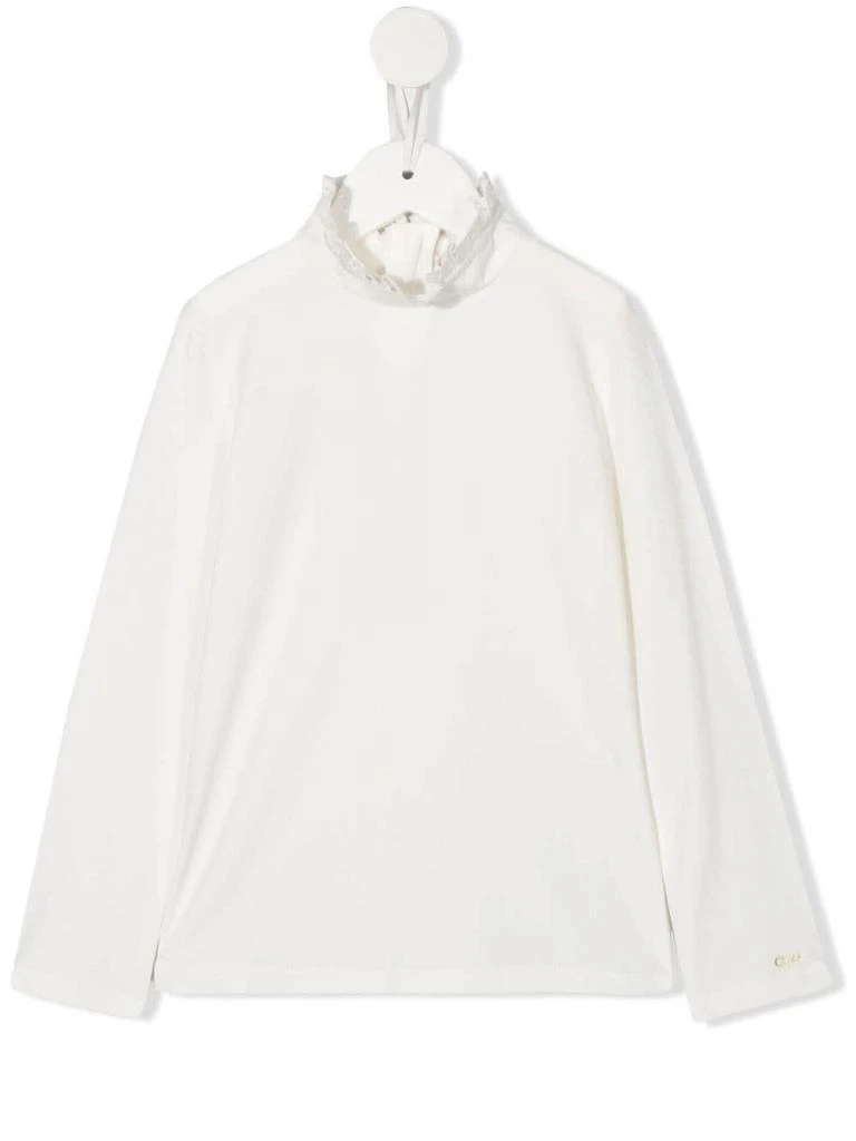 商品Chloé|Chloé Kids Turtleneck In White Jersey,价格¥843,第1张图片