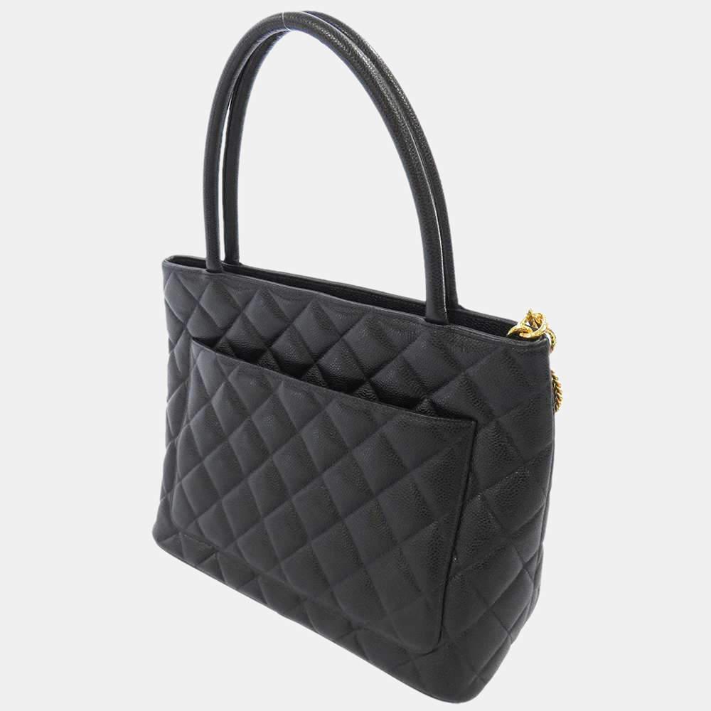 商品[二手商品] Chanel|Chanel Black Caviar Leather Medallion Tote bag,价格¥13468,第4张图片详细描述