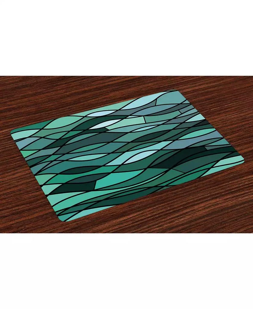 商品Ambesonne|Teal Place Mats, Set of 4,价格¥470,第1张图片