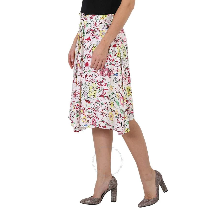 商品Kenzo|Ladies Multicolor Floral Paint Print Asymmetric Gathered Skirt,价格¥574,第2张图片详细描述