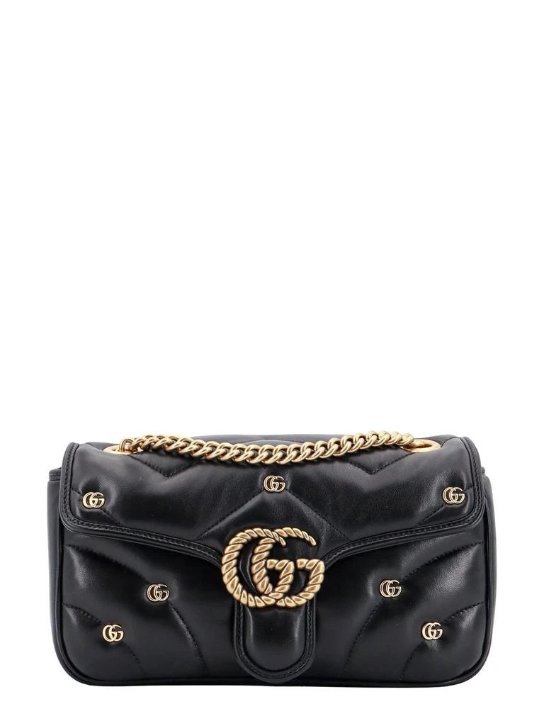商品Gucci|Gucci GG Marmont Logo Plaque Small Shoulder Bag,价格¥24162,第1张图片