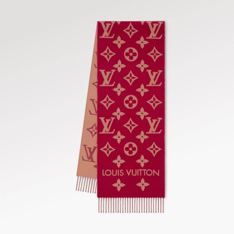 商品Louis Vuitton|Louis Vuitton 路易威登红色羊毛提花织纹围巾M79502,价格¥5990,第1张图片