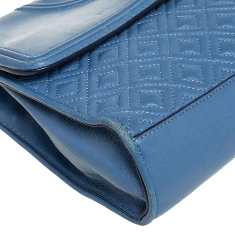 Tory Burch Blue Leather Fleming Shoulder Bag 商品