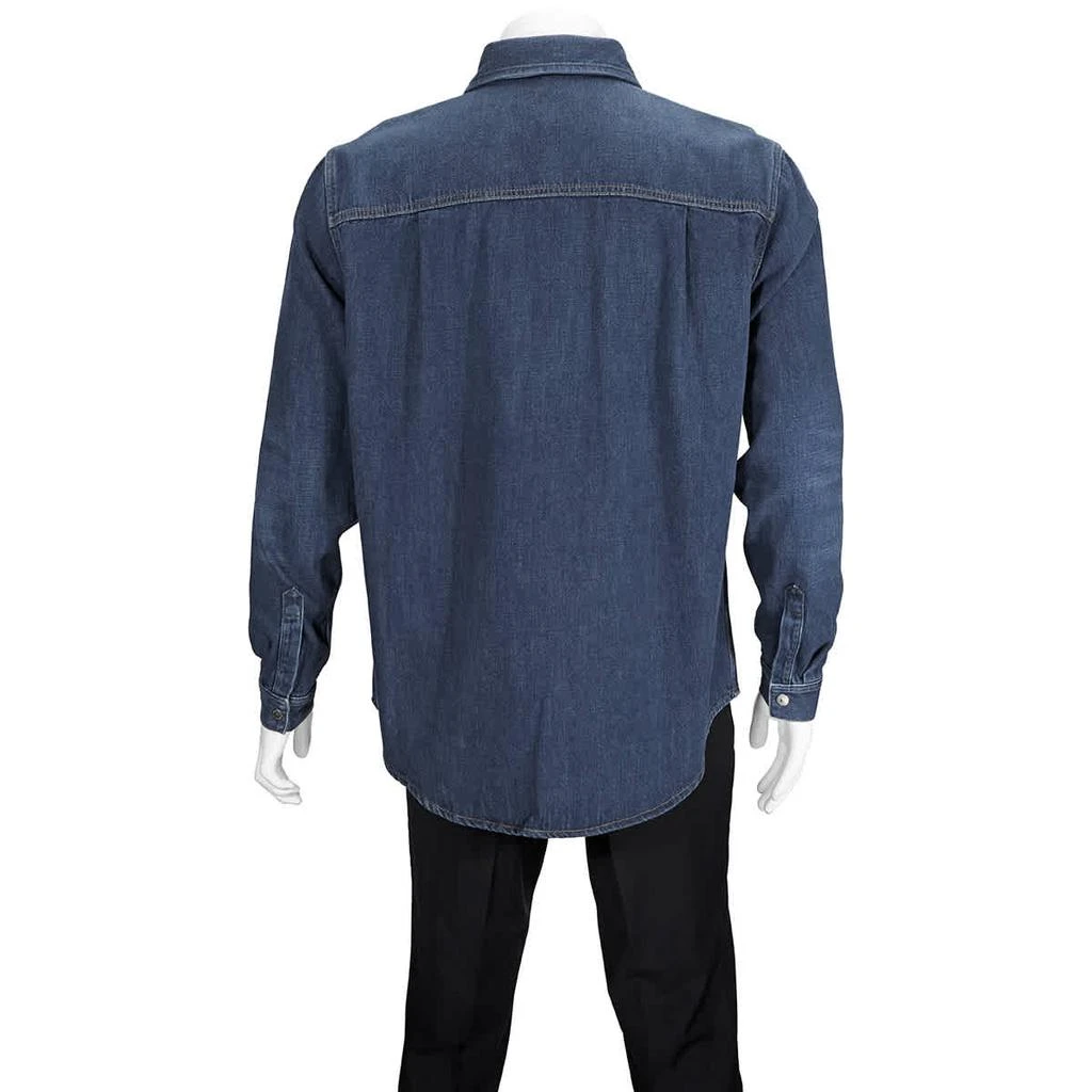 商品Burberry|Burberry Double Pocket Casual Denim Shirt In Blue, Size Small,价格¥788,第3张图片详细描述