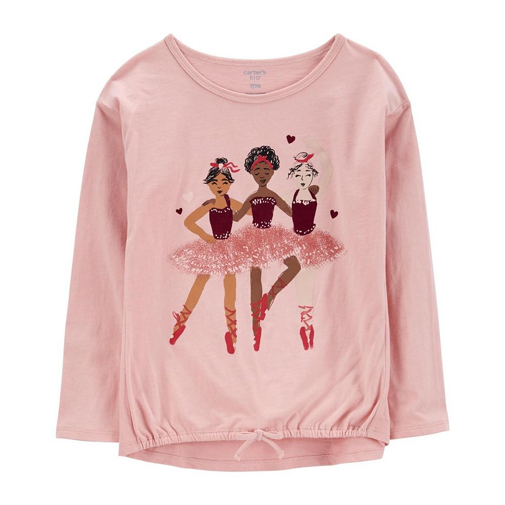 Big Girls Ballerina Jersey T-shirt商品第1张图片规格展示