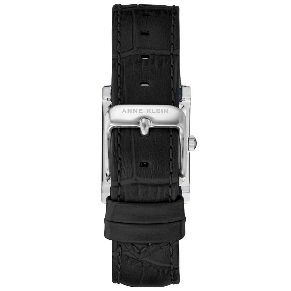 Women's Black Croco Pattern Genuine Leather Strap Watch 35mm商品第3张图片规格展示