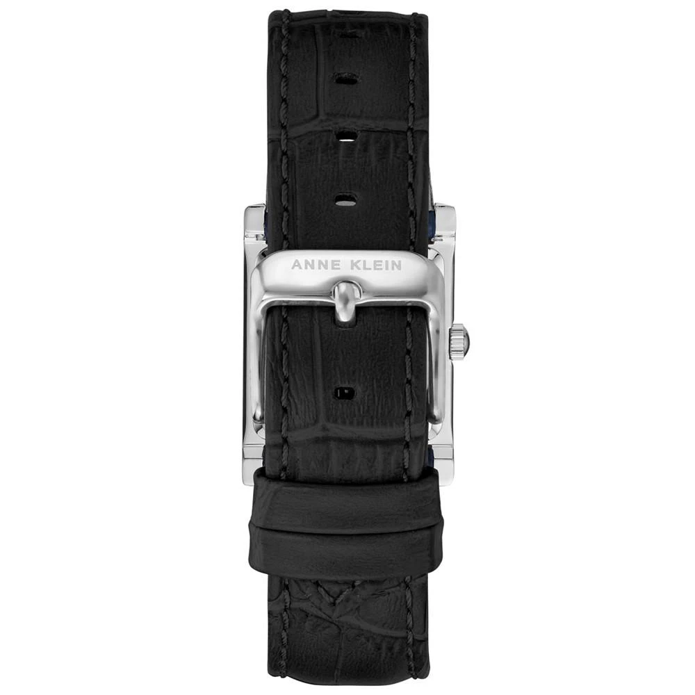 商品Anne Klein|Women's Black Croco Pattern Genuine Leather Strap Watch 35mm,价格¥569,第3张图片详细描述