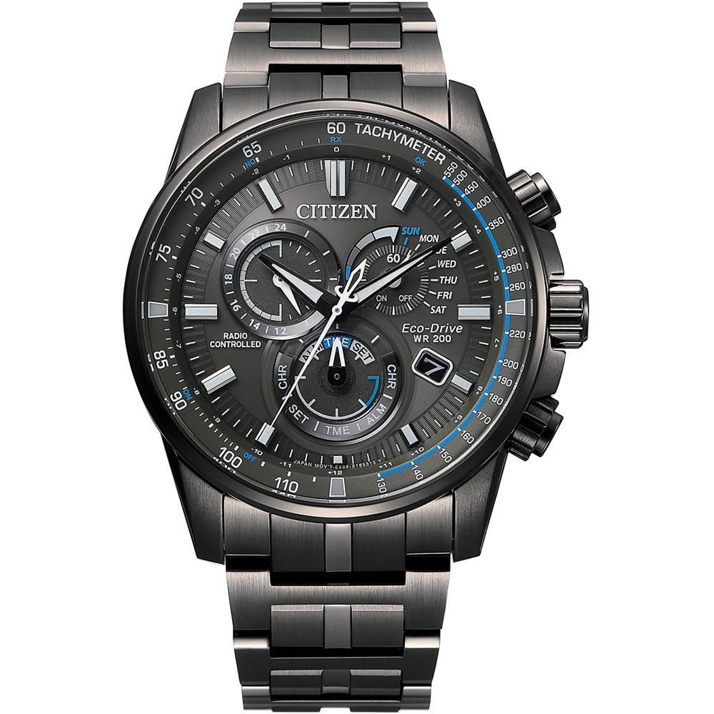商品Citizen|Eco-Drive Men's PCAT Gray Stainless Steel Bracelet Watch 43mm,价格¥3482,第1张图片