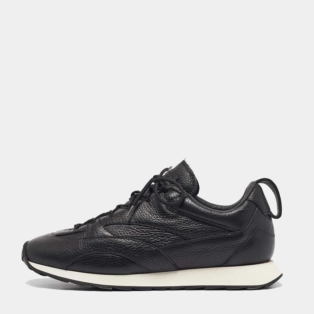 商品[二手商品] Giorgio Armani|Giorgio Armani Black Leather Lace Up Sneakers Size 43,价格¥1686,第1张图片