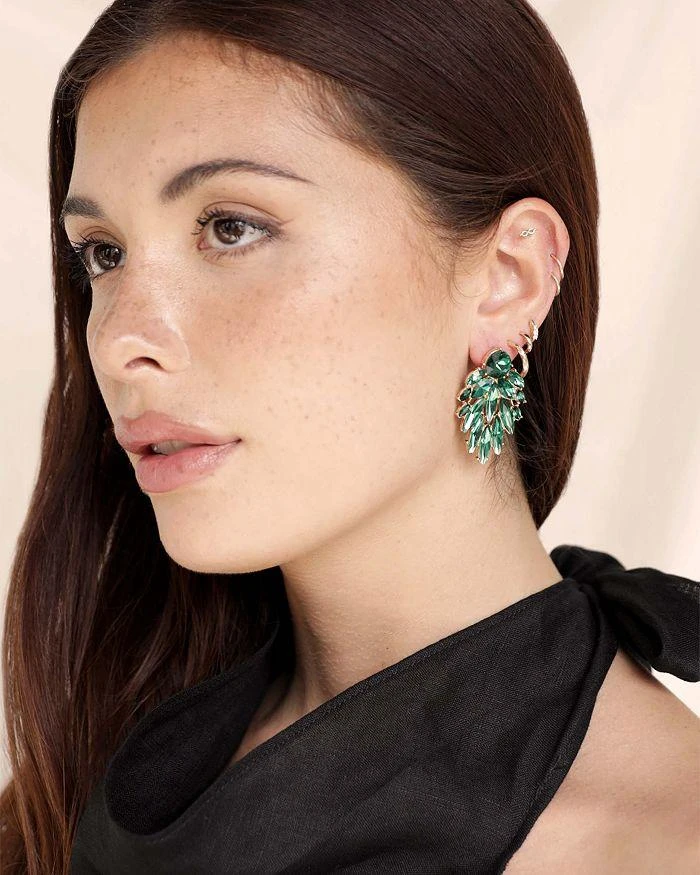 商品Ettika Jewelry|Cry Me A River Crystal Cluster Drop Earrings,价格¥333,第2张图片详细描述