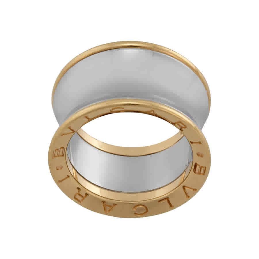 Bvlgari B.zero1 Anish Kapoor Pink Gold and Steel Ring Size 51商品第2张图片规格展示