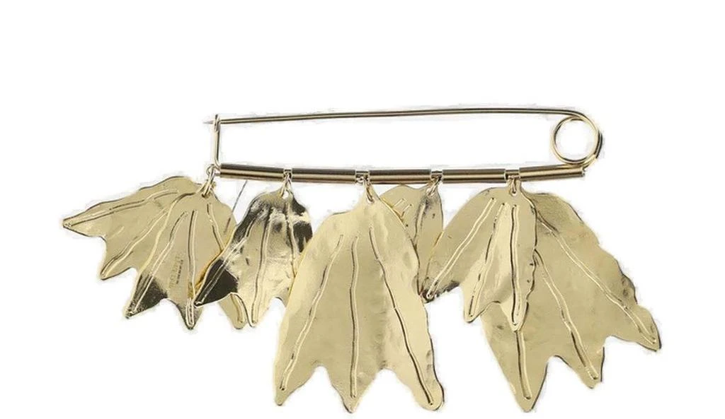 商品Jil Sander|Jil Sander Leaf Detailed Logo Engraved Brooch,价格¥5302,第2张图片详细描述