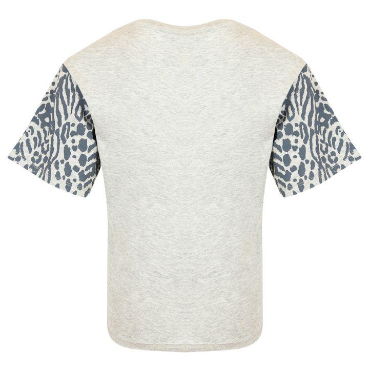 Grey Tiger Print Sleeve T Shirt商品第3张图片规格展示