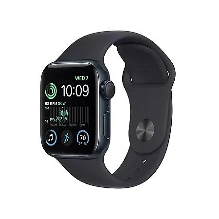 商品Apple|Apple Watch SE (2nd Generation) GPS 40mm Aluminum Case with Sport Band (Choose Color and Band Size),价格¥1963,第1张图片