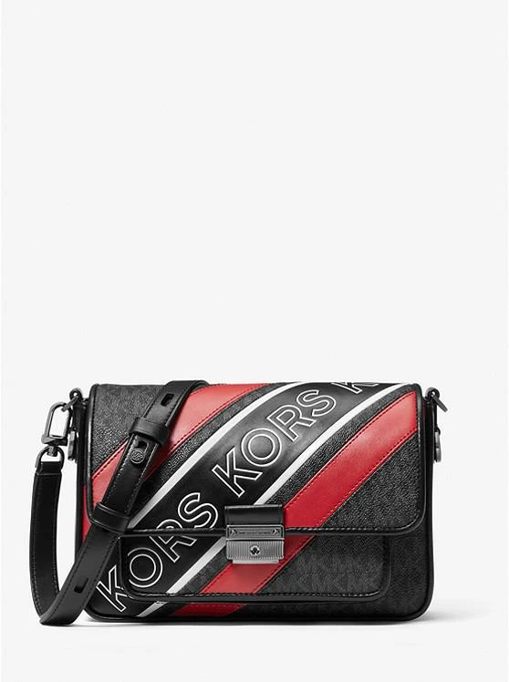 商品Michael Kors|Bradshaw Medium Logo Embossed Stripe Messenger Bag,价格¥1279,第1张图片
