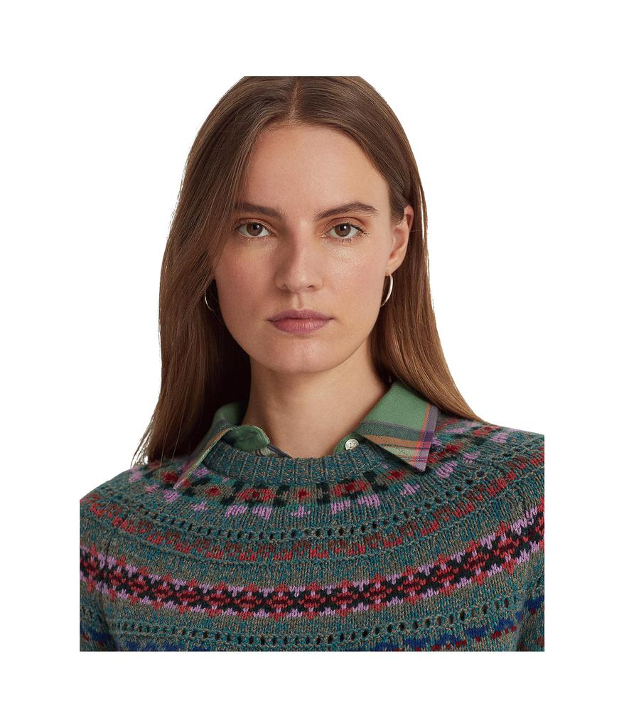 Fair Isle Wool-Blend Sweater商品第2张图片规格展示