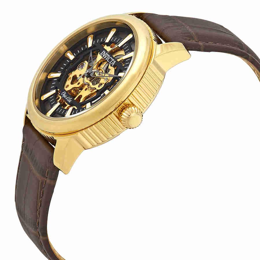 Invicta Objet D Art Automatic Black Skeleton Dial Mens Watch 22611商品第2张图片规格展示