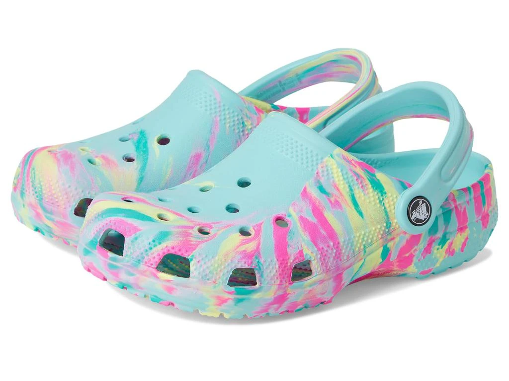商品Crocs|Classic Marbled Tie-Dye Clog (Little Kid/Big Kid),价格¥268,第1张图片