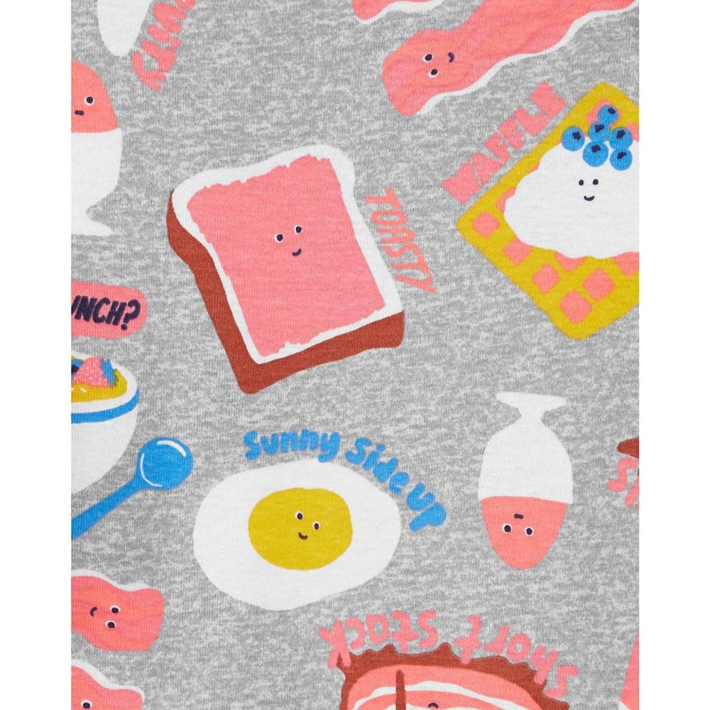 Little Girls Snug Fit T-shirt, Shorts and Pajama, 4 Piece Set商品第2张图片规格展示