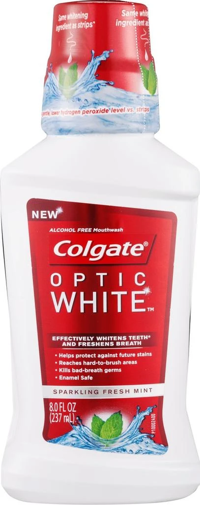 商品Colgate|Colgate Optic White Mouthwash, Sparkling Fresh Mint 16 oz,价格¥192,第1张图片详细描述