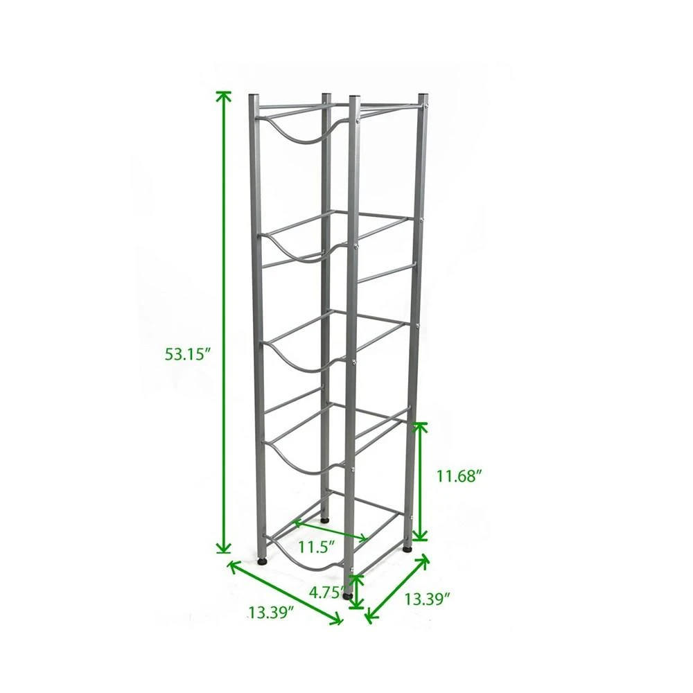 商品Mind Reader|5 Tier Stainless Steel Heavy Duty Water Cooler Jug Rack,价格¥879,第4张图片详细描述