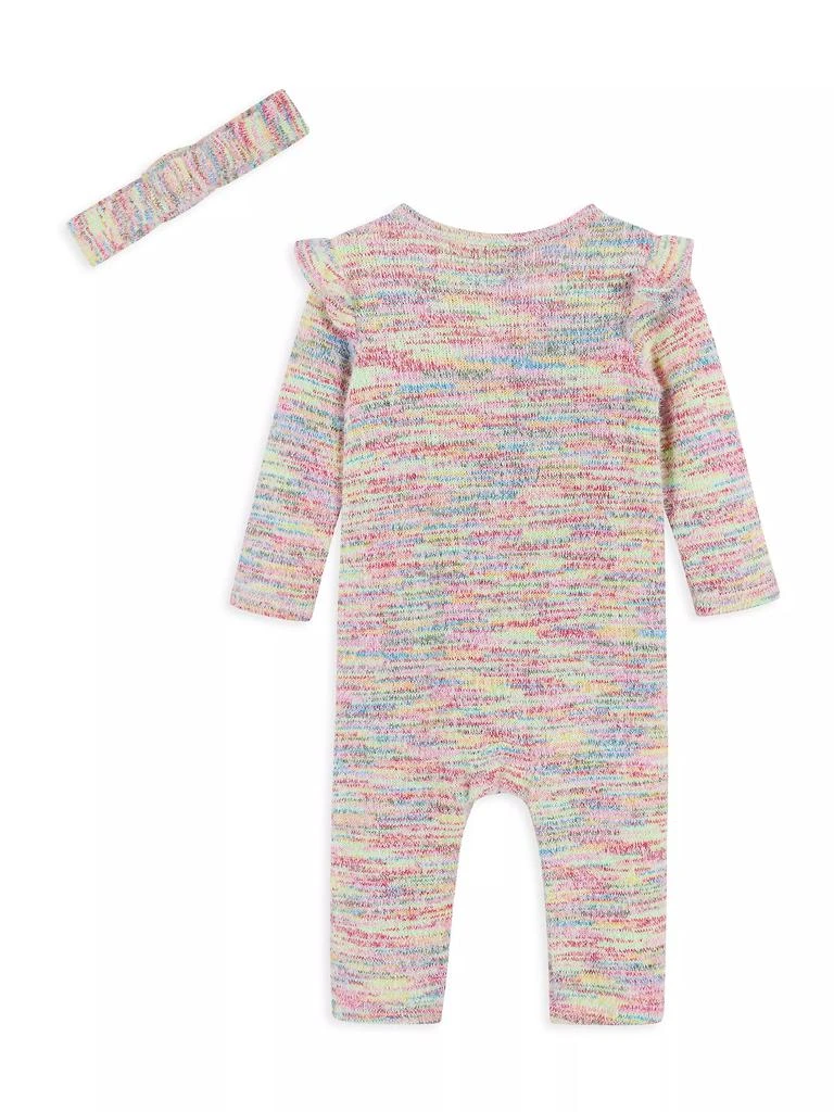 商品Andy & Evan|Baby Girl's Multicolor Knit Coverall & Headband Set,价格¥216,第2张图片详细描述