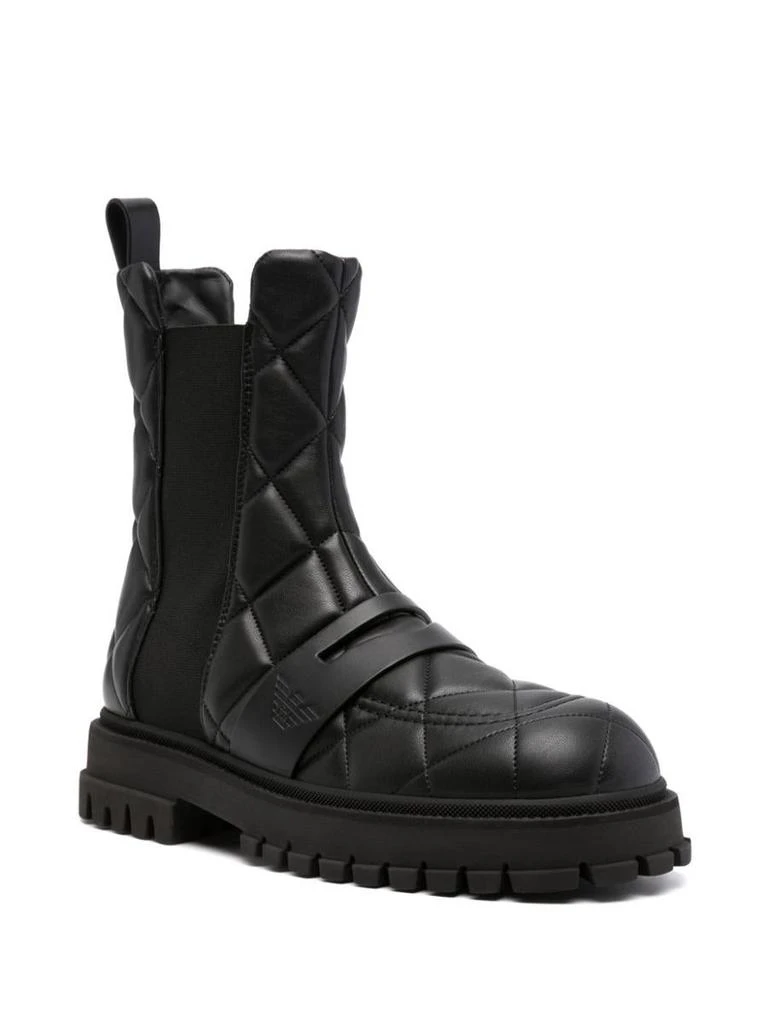 商品Emporio Armani|EA7 EMPORIO ARMANI Quilted chelsea boots,价格¥2163,第3张图片详细描述