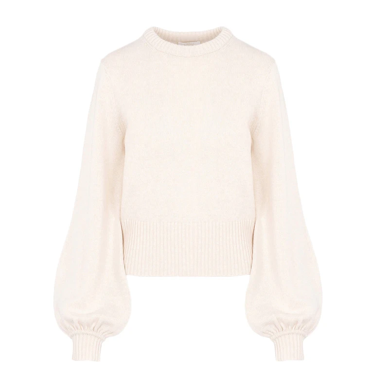 商品Chloé|Chloe' 蔻依 女士米色羊绒毛衣 C18AMP73-500-24U,价格¥2769,第1张图片