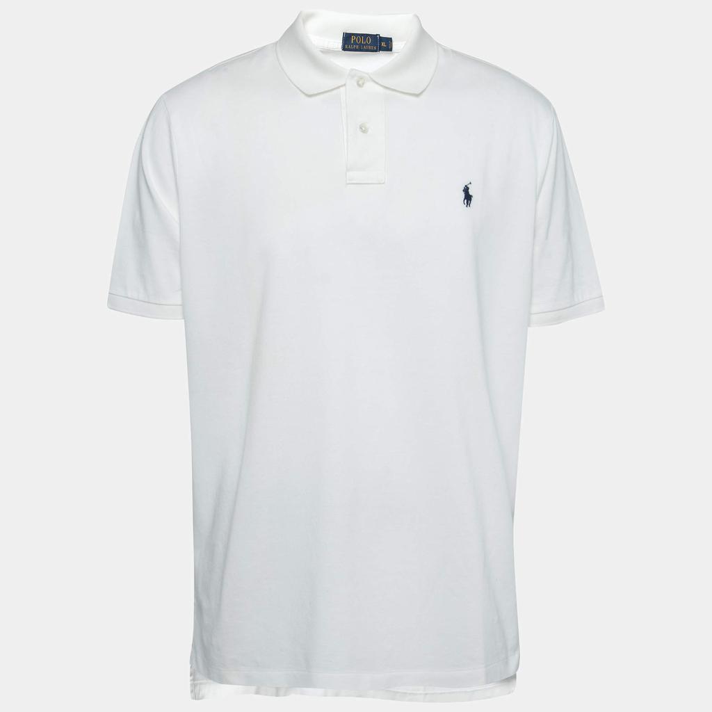 商品[二手商品] Ralph Lauren|Polo Ralph Lauren White Cotton Pique Short Sleeve Polo T-Shirt XL,价格¥909,第1张图片