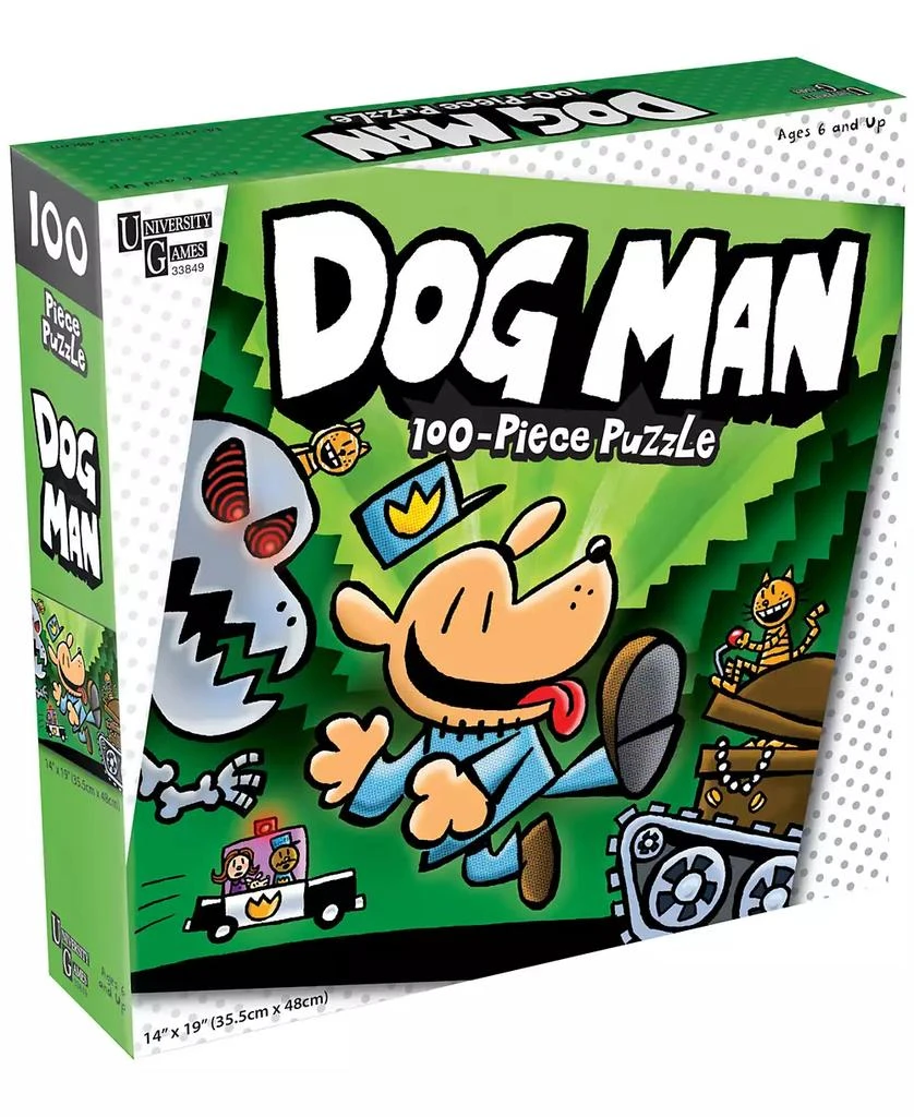 商品University Games|Dog Man Unleashed Jigsaw Puzzle - 100 Piece,价格¥75,第1张图片